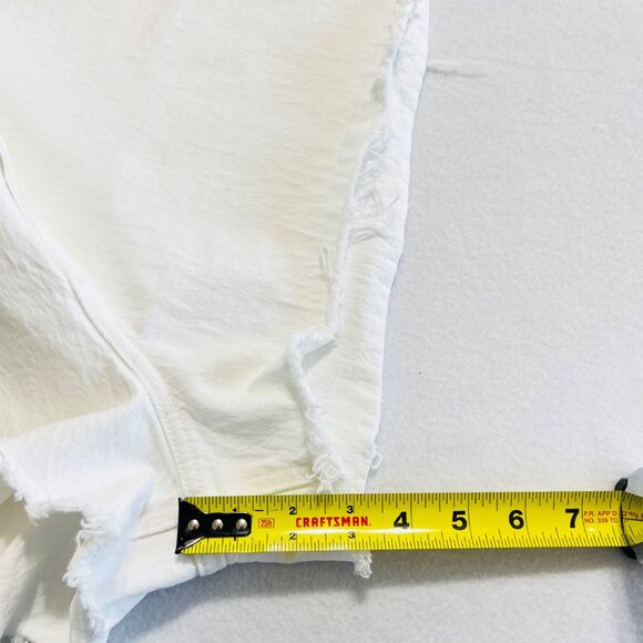 Abercrombie & Fitch Women Stretch White High Rise The Mom Short Plus Sz 18 NWT - Picture 9 of 9